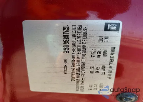 2008 Pontiac G5 z USA, uszkodzony, nr VIN 1G2AL18F287109285